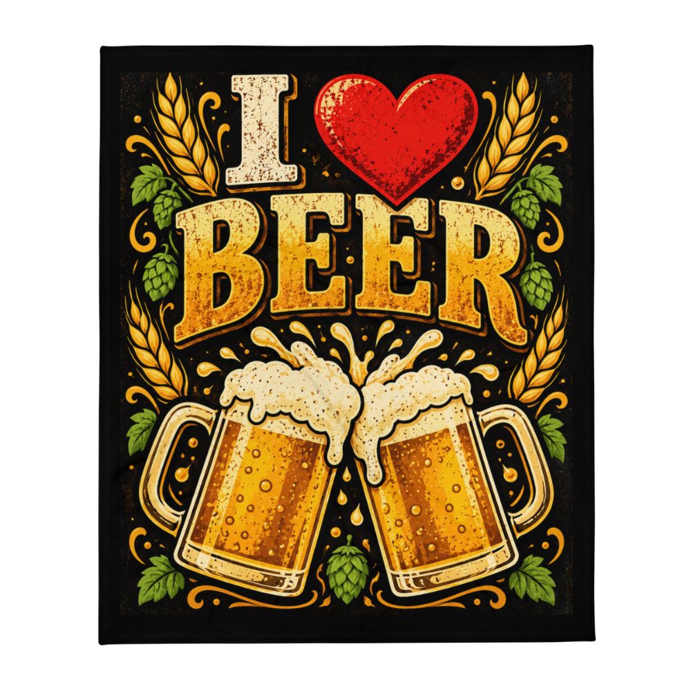 I Love Beer Blanket