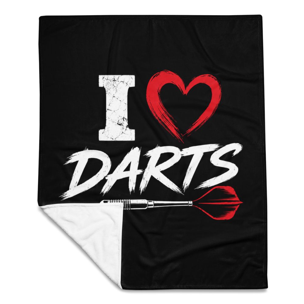 I_Love_Darts_fleece_blanket