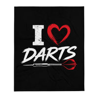 I_Love_Darts_fleece_blanket