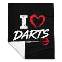 I_Love_Darts_fleece_blanket