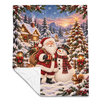 Santa_Claus_and_Snowman_Blanket