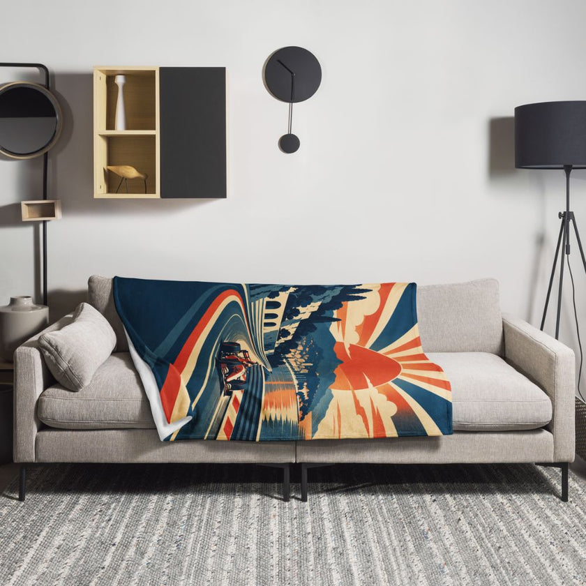 Retro Formula Racing Blanket